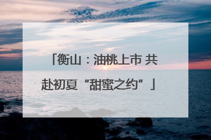 衡山：油桃上市 共赴初夏“甜蜜之约”