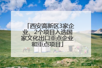 西安高新区3家企业、2个项目入选国家文化出口重点企业和重点项目