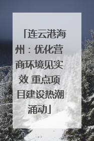 连云港海州：优化营商环境见实效 重点项目建设热潮涌动