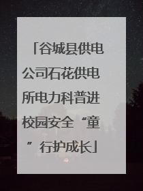 谷城县供电公司石花供电所电力科普进校园安全“童”行护成长