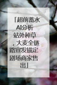 超前蓄水 AI分析 站外种草，大麦全链路宣发锚定剧场商家售出