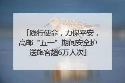 践行使命，力保平安，高邮“五一”期间安全护送旅客超6万人次