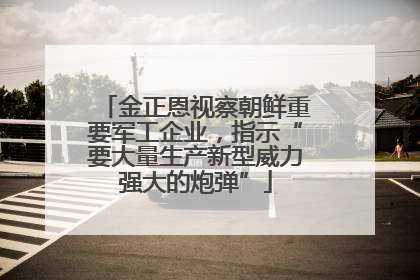 金正恩视察朝鲜重要军工企业，指示“要大量生产新型威力强大的炮弹”
