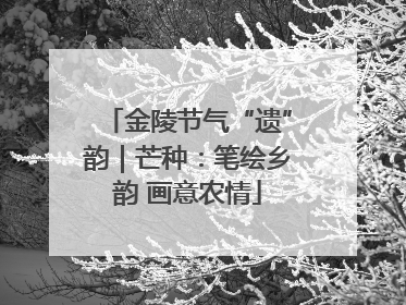 金陵节气“遗”韵｜芒种：笔绘乡韵 画意农情