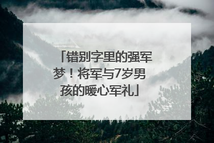 错别字里的强军梦！将军与7岁男孩的暖心军礼