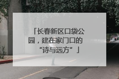 长春新区口袋公园，建在家门口的“诗与远方”