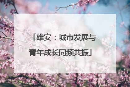 雄安：城市发展与青年成长同频共振