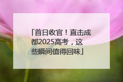 首日收官！直击成都2025高考，这些瞬间值得回味