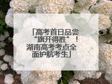 高考首日品尝“旗开得胜”！湖南高考考点全面护航考生