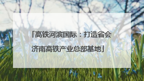 高铁河滨国际：打造省会济南高铁产业总部基地