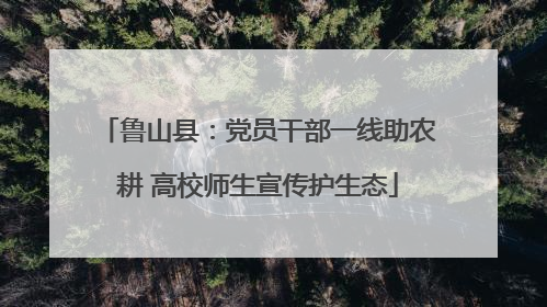 鲁山县：党员干部一线助农耕 高校师生宣传护生态