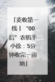 麦收第一线丨“00后”农机手小徐：5分钟收完一亩地