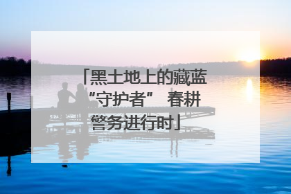 黑土地上的藏蓝“守护者” 春耕警务进行时