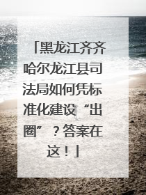黑龙江齐齐哈尔龙江县司法局如何凭标准化建设“出圈”？答案在这！