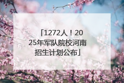 1272人！2025年军队院校河南招生计划公布