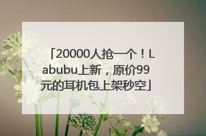20000人抢一个！Labubu上新，原价99元的耳机包上架秒空