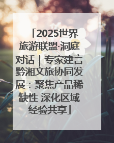 2025世界旅游联盟·洞庭对话｜专家建言黔湘文旅协同发展：聚焦产品稀缺性 深化区域经验共享