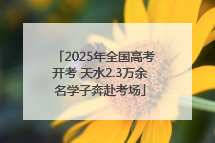 2025年全国高考开考 天水2.3万余名学子奔赴考场