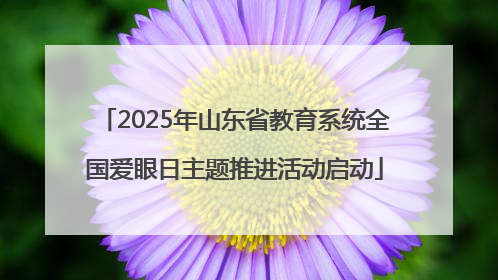 2025年山东省教育系统全国爱眼日主题推进活动启动