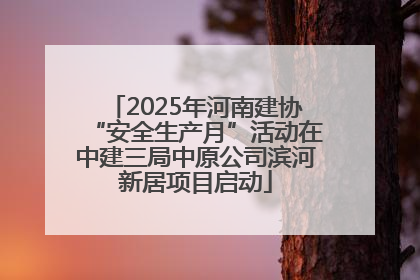 2025年河南建协“安全生产月”活动在中建三局中原公司滨河新居项目启动