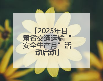 2025年甘肃省交通运输“安全生产月”活动启动