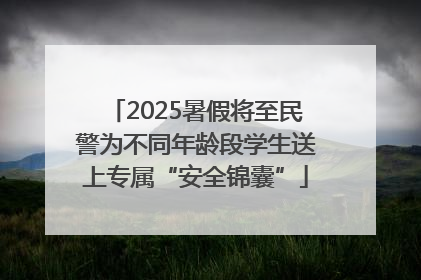 2025暑假将至民警为不同年龄段学生送上专属“安全锦囊”