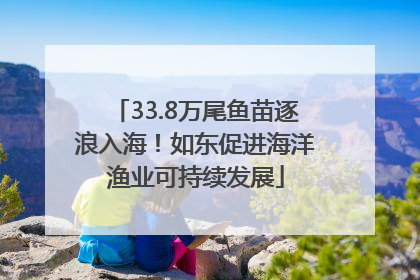 33.8万尾鱼苗逐浪入海！如东促进海洋渔业可持续发展