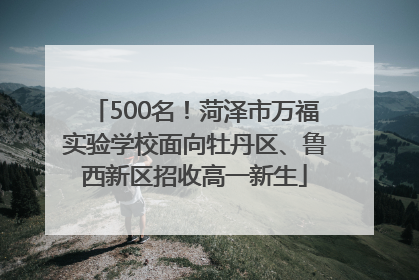 500名！菏泽市万福实验学校面向牡丹区、鲁西新区招收高一新生