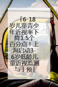 6-18岁儿童青少年近视率下降1.5个百分点！上海启动3-6岁低龄儿童近视监测与干预