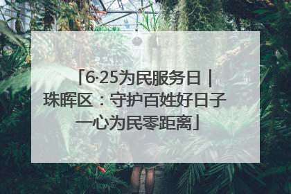 6·25为民服务日｜珠晖区：守护百姓好日子 一心为民零距离