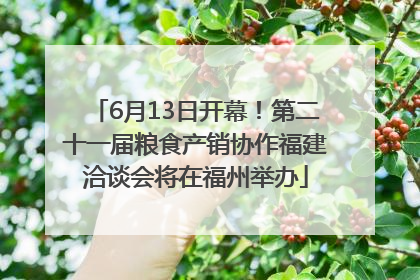 6月13日开幕！第二十一届粮食产销协作福建洽谈会将在福州举办