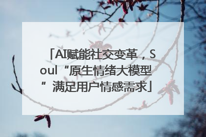 AI赋能社交变革，Soul“原生情绪大模型”满足用户情感需求