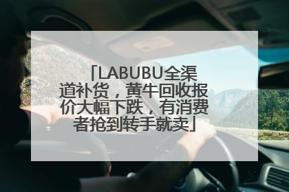 LABUBU全渠道补货，黄牛回收报价大幅下跌，有消费者抢到转手就卖